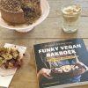 funky vegan book with crumble pie