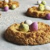 coconut macaroon nests with mini eggs