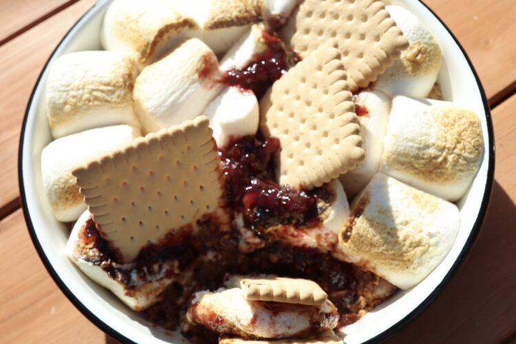 BBQ smores in the sun